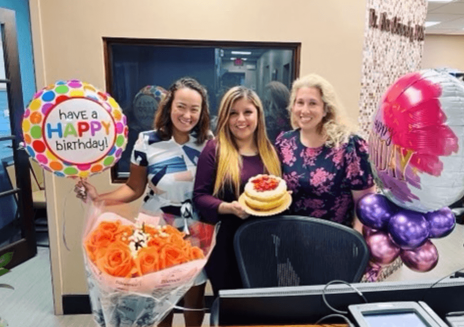 Birthday celebration at office